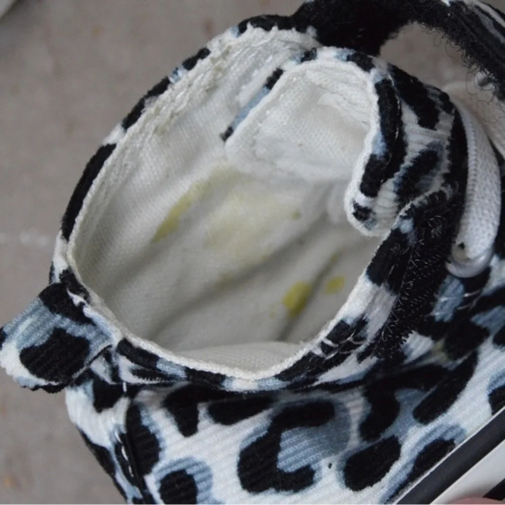 Old Navy Retro Cheetah Print Corduroy High Top Sneakers, Size 5‎